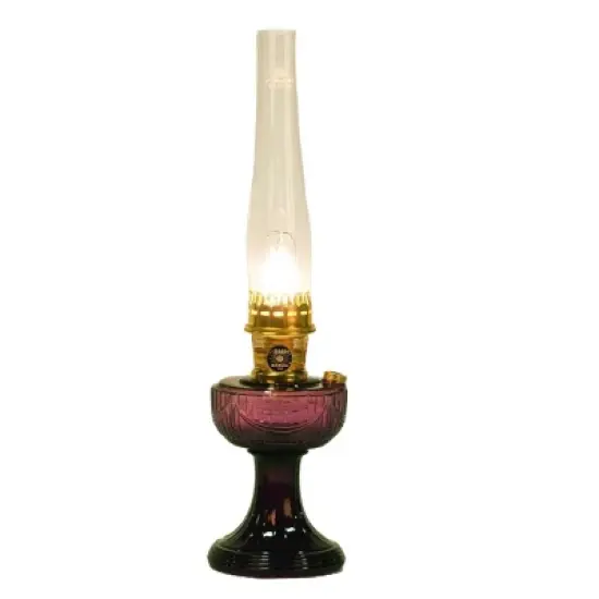Aladdin Lincoln Drape Oil Lamp - Traditional Classic Indoor Oil or Kerosene Fuel Lamp, Bright White Light, Glass with Brass Trim image {4}