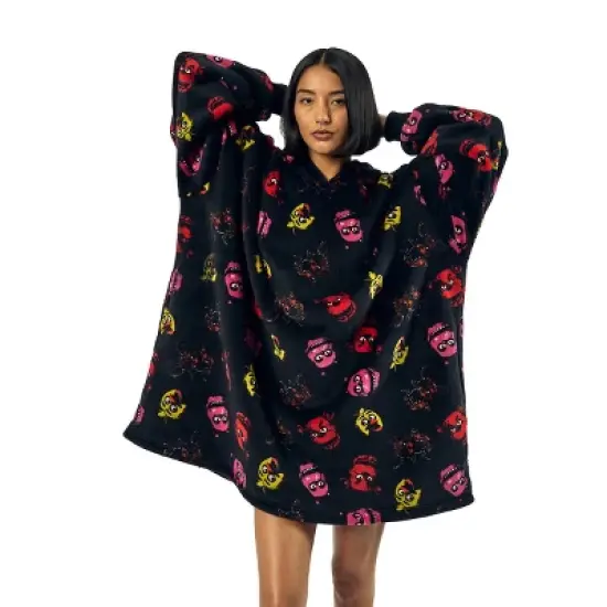 Five Nights At Freddy's Neon Character Heads Oversized Wearbable Hooded Blanket-OSFA image {1}