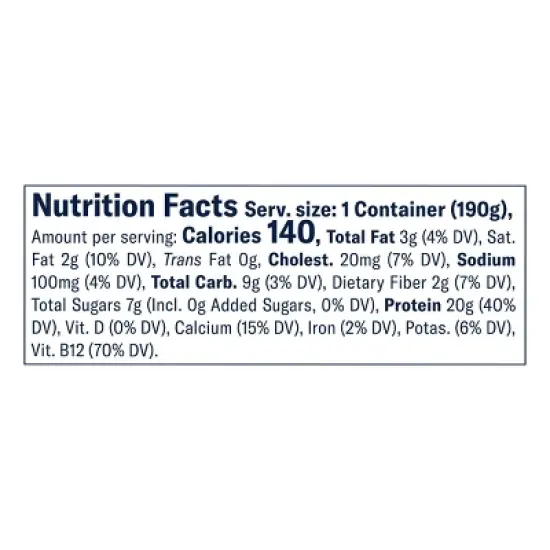 Chobani 20g Protein Vanilla Greek Yogurt - 6.7oz image {7}