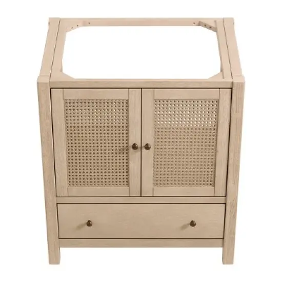 Alaterre Furniture Lucca Bathroom Vanity - Freestanding Cabinet Without Top image {4}
