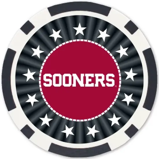 MasterPieces Casino Style 100 Piece Poker Chip Set - NCAA Oklahoma Sooners image {3}