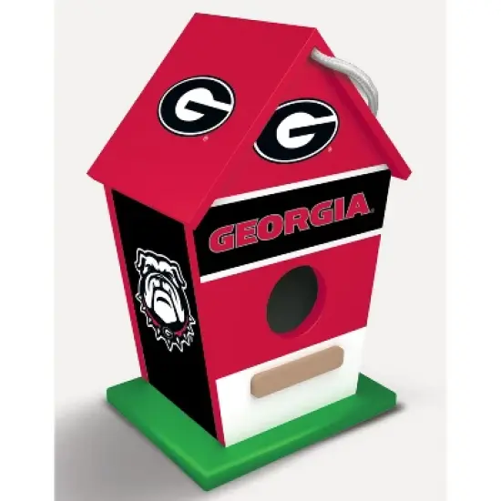 MasterPieces Officially Licensed NCAA Georgia Bulldogs outdoor wood birdhouse! image {1}