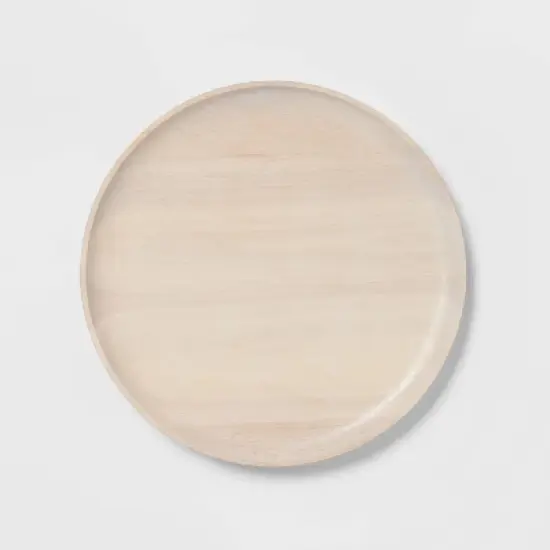 12" Rubberwood White Washed Serving Platter - Threshold&trade; image {2}