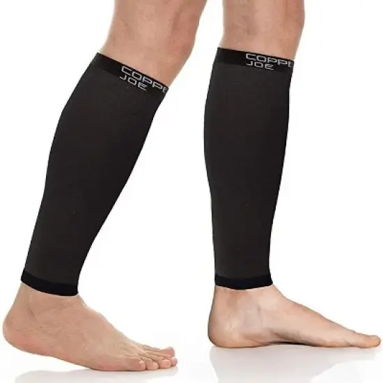 Copper Joe Calf Support Sleeves - Ultimate Copper for Legs Pain Relief- Footless Socks for Fitness, Running, & Shin Splints image {6}