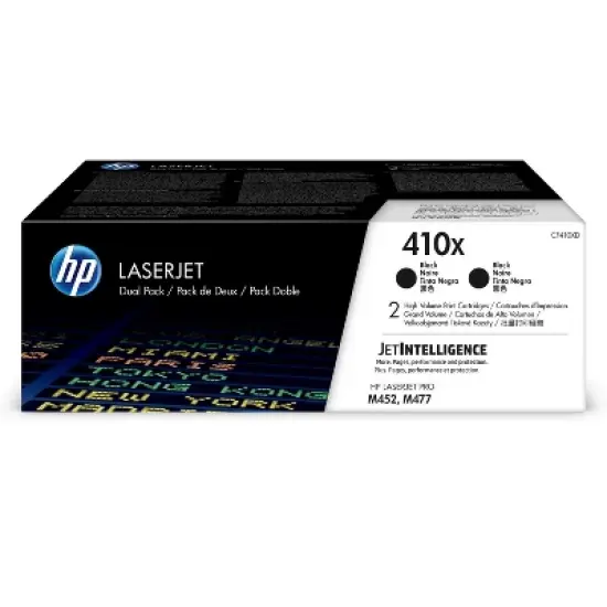 HP 410X 2-pack High Yield Black Original LaserJet Toner Cartridges, Per image {7}