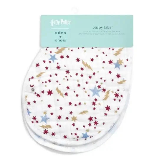 aden + anais 2pk Burpy Bib - Harry Potter Iconic image {1}