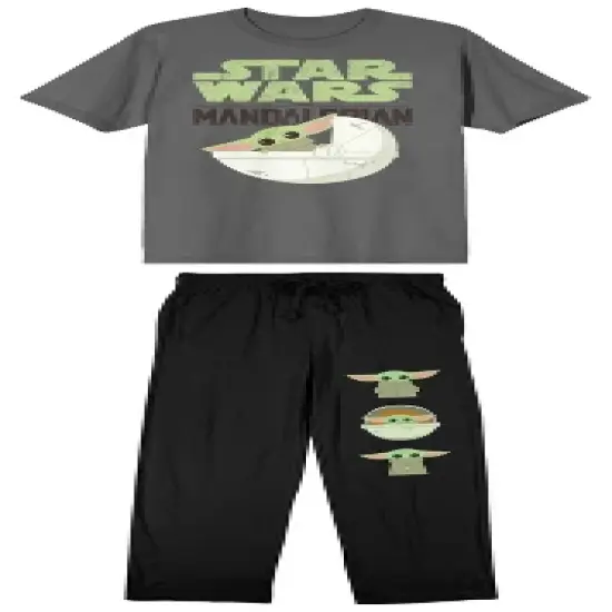 The Mandalorian Grogu Men's Two-Piece Short Sleeve Pajama Set image {5}