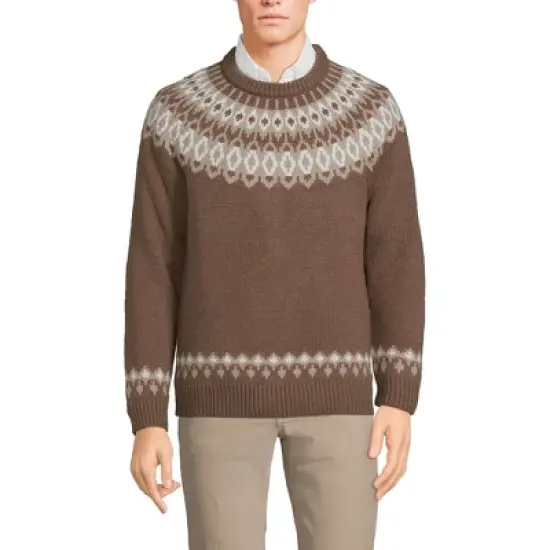 Lands' End Men's Lighthouse Fairisle Crew Sweater image {2}