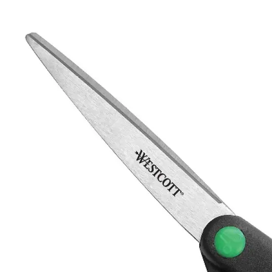 Westcott KleenEarth Recycled Stainless Steel Scissors 8" Straight Black 41418 image {6}
