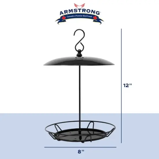 Armstrong Wild Bird Food Royal Jubilee Granola Stack Feeder, Black, 12in image {1}