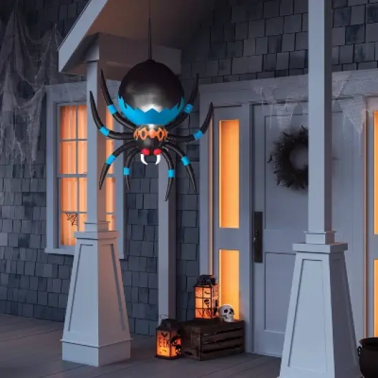 3.5' Hanging Spider Inflatable Halloween Decoration Black - Hyde and EEK! Boutique&trade; image {1}