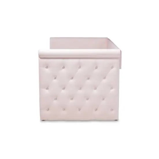 Amaya Velvet Daybed with Trundle - Baxton Studio image {9}