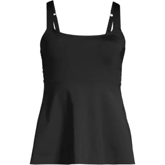 Lands' End Women's Flutter Scoop Neck Tankini Top Comfort Adjustable Straps image {3}
