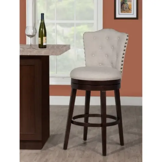 Edenwood Barstool Chocolate/Cream - Hillsdale Furniture image {5}