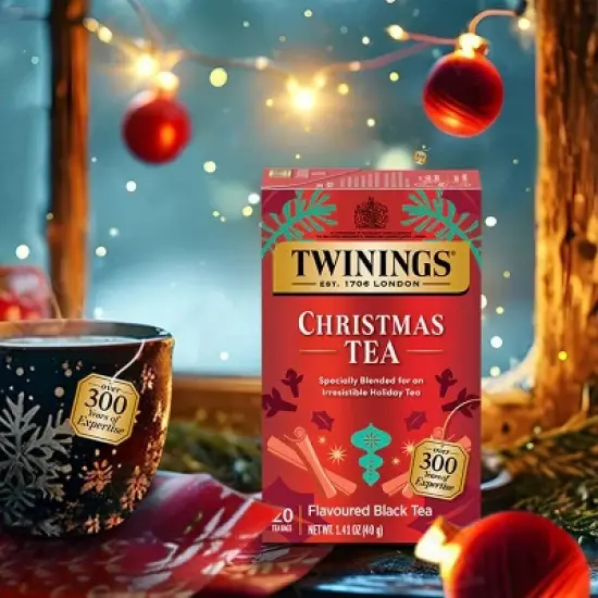 Twinings Holiday Sweet & Spicy Tea Variety 2-Pack &ndash; Caffeinated Christmas Tea and Caffeine-Free Winter Spice Herbal, Christmas Gift, 20 Tea Bags Ea image {4}