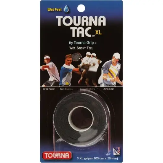Tourna Tac Overgrip Pack of 3 (Black, X-Large) image {3}