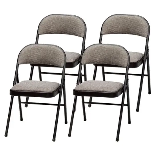 MECO 4-Pack of Sudden Comfort Deluxe Fabric Padded Folding Dinning Chairs with 16 x 16 Inch Seat and Non Marring Leg Caps image {6}