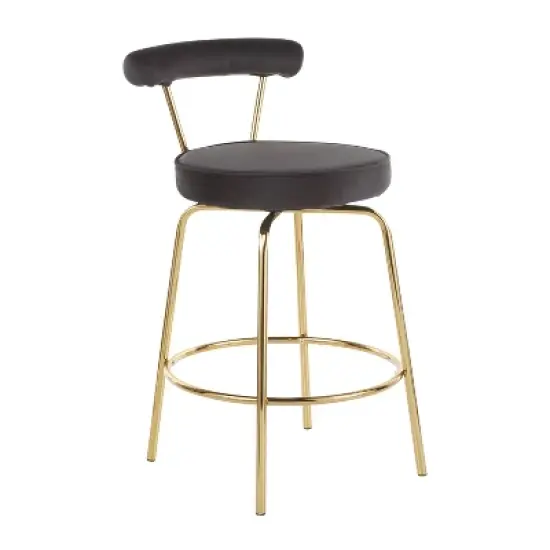 Set of 2 Rhonda Glam Counter Height Barstools - LumiSource image {1}