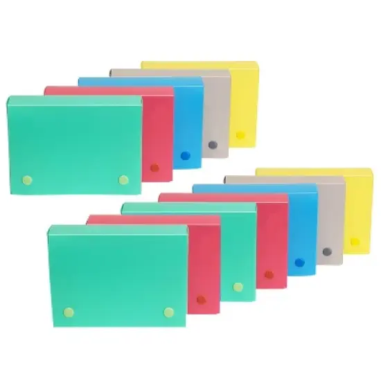 C-Line&reg; 4" x 6" Index Card Case, Assorted Tropic Tones, Pack of 12 image {4}