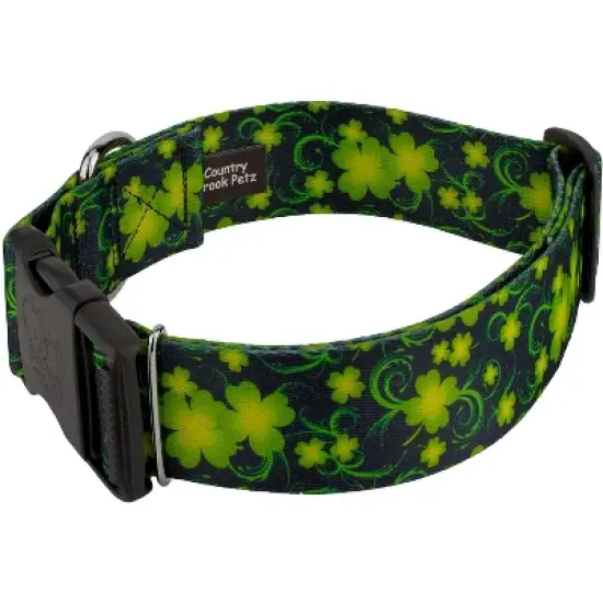 Country Brook Petz HossFit Jr Wide Deluxe Dog Collar - Irish Pride Collection image {1}