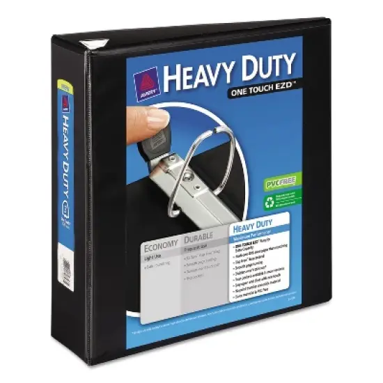 Avery Heavy-Duty View Binder w/Locking 1-Touch EZD Rings 3" Cap Black 79693 image {9}