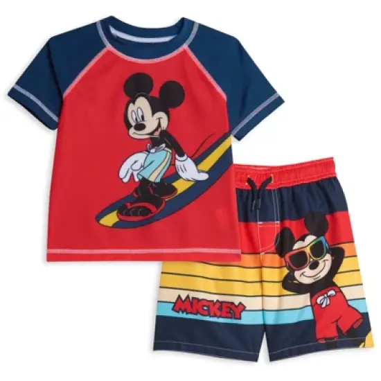 Disney Mickey Mouse Rash Guard and Swim Trunks Outfit Set Infant to Toddler image {8}