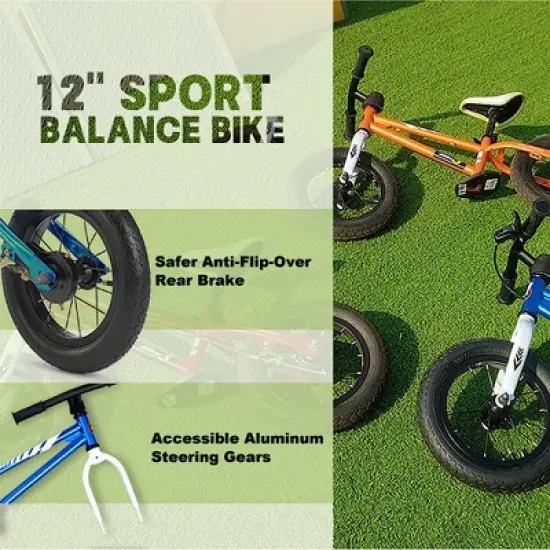 RoyalBaby Freestyle Balance Bike with Dual Handbrakes, Tire Wheels, and Adjustable Seat for Kids Ages 2 to 5 Years image {4}