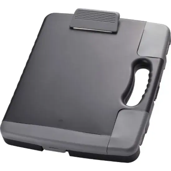 Officemate - Portable Clipboard - Storage Case - Storage for Stationary - Charcoal - 1 Each image {1}