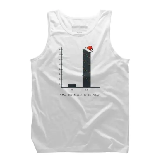 Men's Design By Humans Christmas Carol Bar Graph By Bethcentral Tank Top image {3}