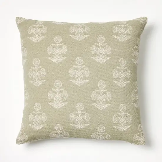 Woven Block Print Square Throw Pillow - Threshold&trade; designed with Studio McGee image {4}