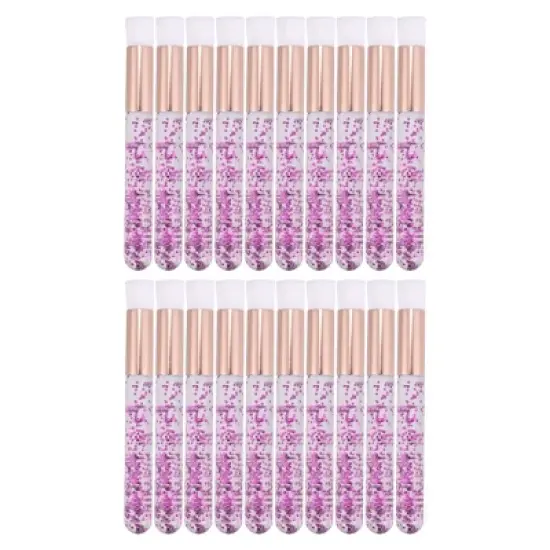 Unique Bargains 20 Pcs Makeup Brush Set, Travel Blending Foundation Contour Concealer Blusher Brush 10x1cm image {7}