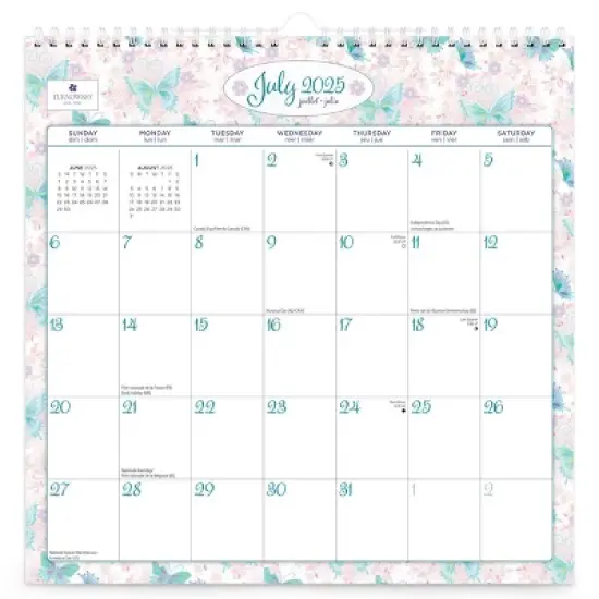 Plato House of Turnowsky Square Wire-O Calendar with Sticker Sheet July 2025 - December 2026 image {5}