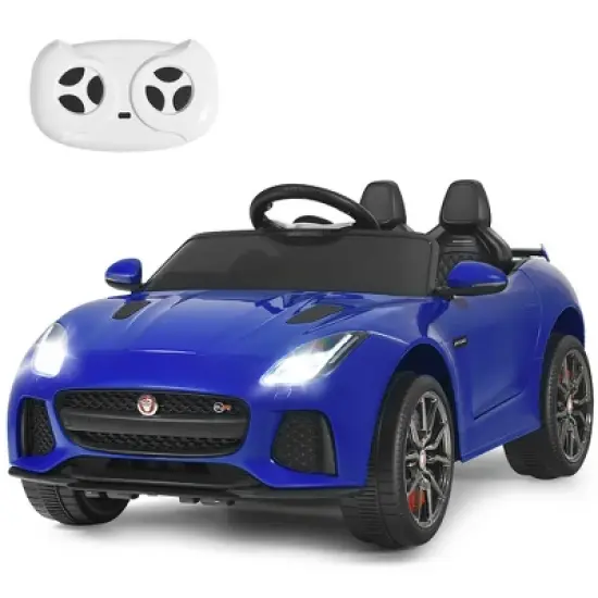 Costway 12V Jaguar F-Type SVR Licensed Kids Ride On Car Motorized Vehicle w/ MP3  Navy image {10}