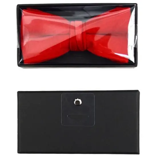 Men's Velvet Pre-tied Adjustable Length Banded Bow Tie image {3}
