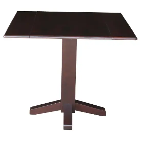 36" Sanders Square Dual Drop Leaf Dining Table - International Concepts image {14}