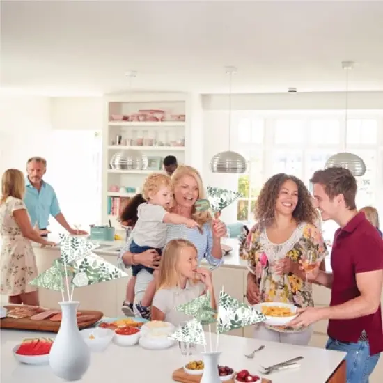 Big Dot of Happiness Boho Botanical - Triangle Greenery Party Photo Props - Pennant Flag Centerpieces - Set of 20 image {6}