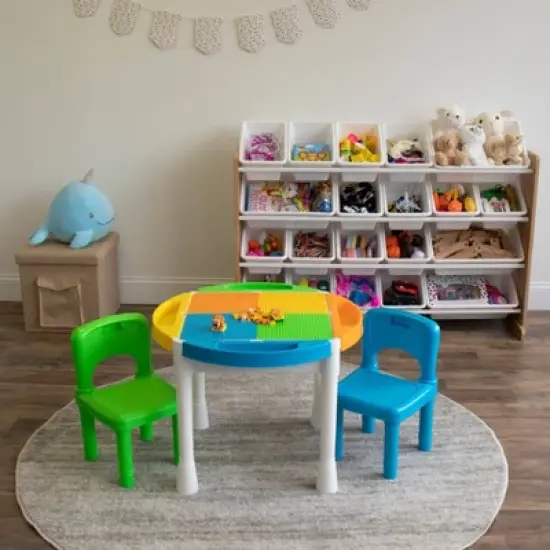 Journey Extra Large Toy Storage Organizer with 20 Storage Bins Natural/White - Humble Crew image {3}