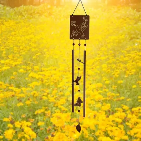 Woodstock Wind Chimes Signature Collection, Victorian Garden Chime, Rusted Steel Wind Chime image {1}