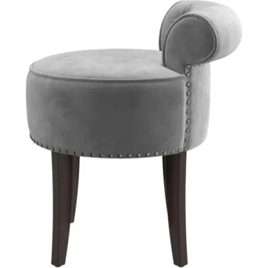 22.5" Lena Wood and Upholstered Vanity Stool - Hillsdale Furniture image {11}