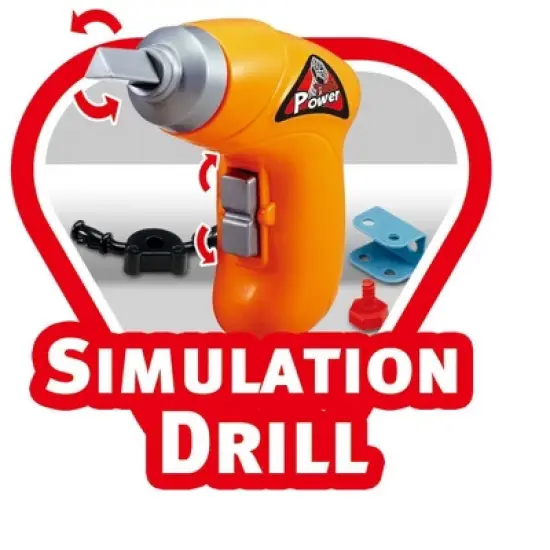 Ready! Set! Play! Link 552 Piece Take Apart Educational Construction Toy Set With Electric Toy Drill image {3}