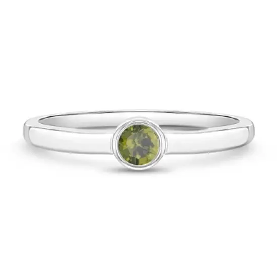 Girl's CZ Birthstone Sterling Silver Ring - In Season Jewelry image {6}