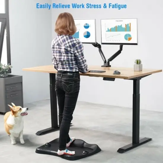 Costway Anti-Fatigue Standing Desk Mat Ergonomic Comfort Floor Foot Mat Home Office Work image {1}