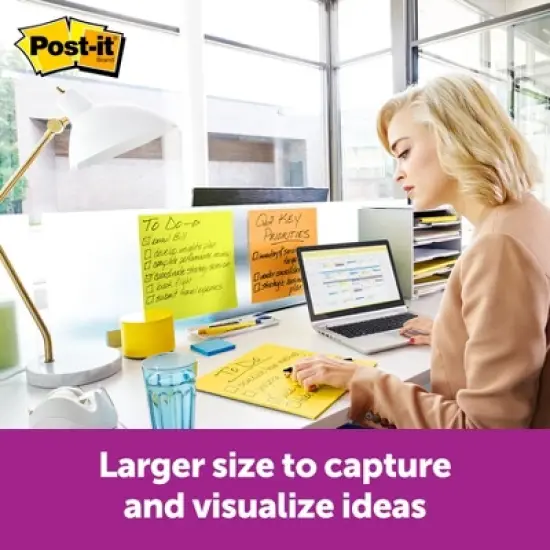Post-it&reg; Super Sticky Big Note, 11 in. x 11 in., Yellow, 30 Sheets/Pad, Pack of 3 image {8}