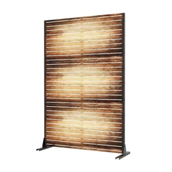 PexFix Outdoor Metal Privacy Screen Garden Fence in Striped Pattern image {2}