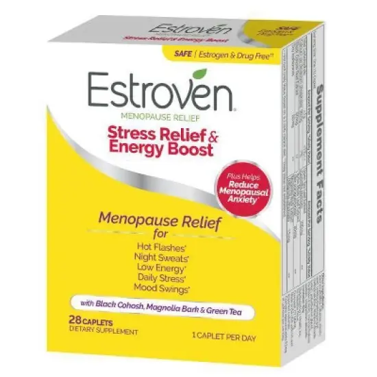 Estroven Menopause Relief + Stress Supplement Caplets - 28ct image {1}
