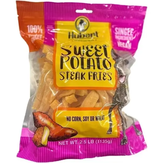 Hubert Pet Gourmet All Natural Vegan Sweet Potato Fries Dog Treats - 2.5 lbs Resealable Bag image {5}