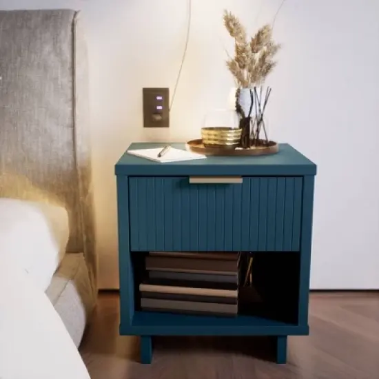 Granville Modern 1 Drawer Nightstand - Manhattan Comfort image {1}
