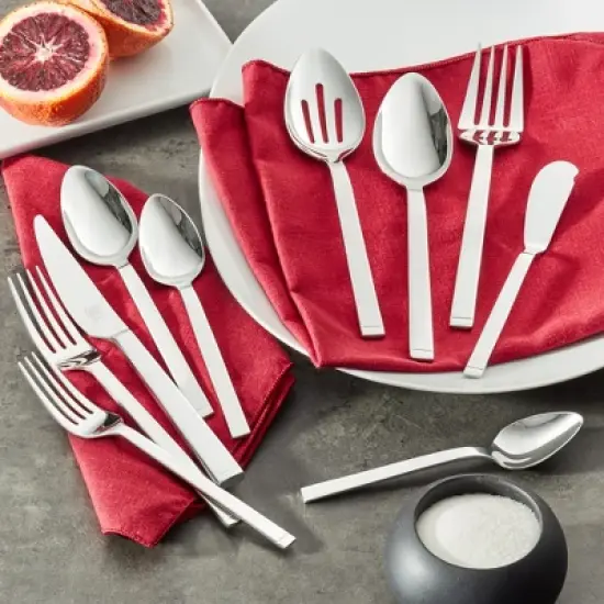ZWILLING Squared 45-pc 18/10 Stainless Steel Flatware Set image {5}