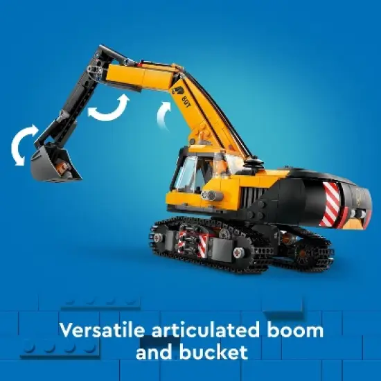 LEGO City Yellow Construction Excavator Toy Digger 60420 image {2}