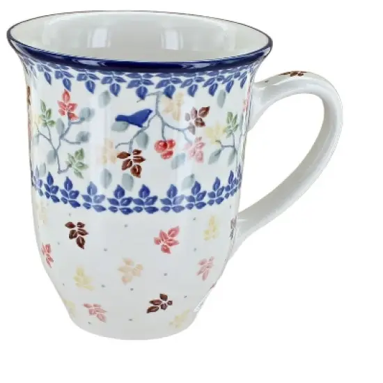 Blue Rose Polish Pottery 826 Ceramika Artystyczna Large Coffee Mug image {3}